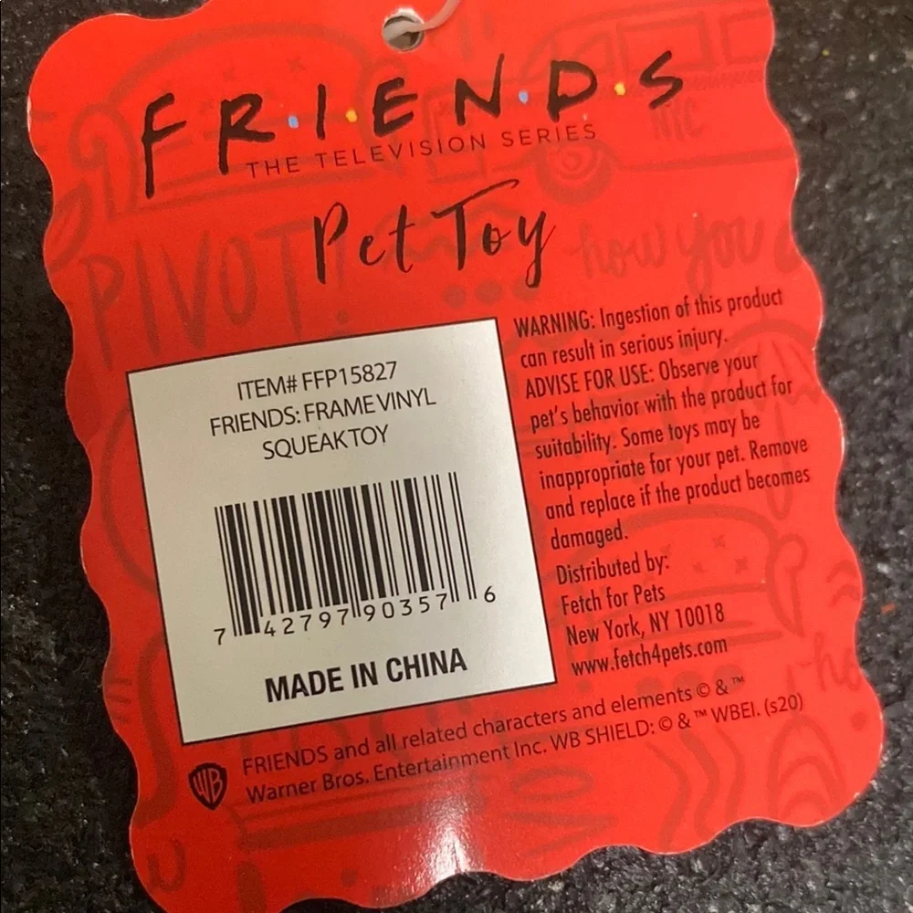 Friends TV Series Yellow and Purple Frame squeaky toy